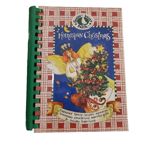 Goose Berry Patch Homespun Christmas Cookbook Spiral bound 1996 Exclt condition - Picture 1 of 4